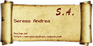 Seress Andrea névjegykártya
